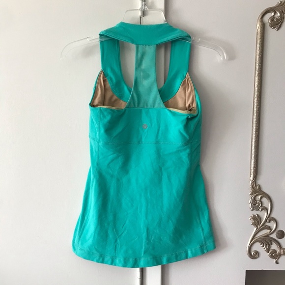 Lululemon scoop neck tank top size 6 small Bali breeze Luon Athletica yoga - Picture 4 of 8